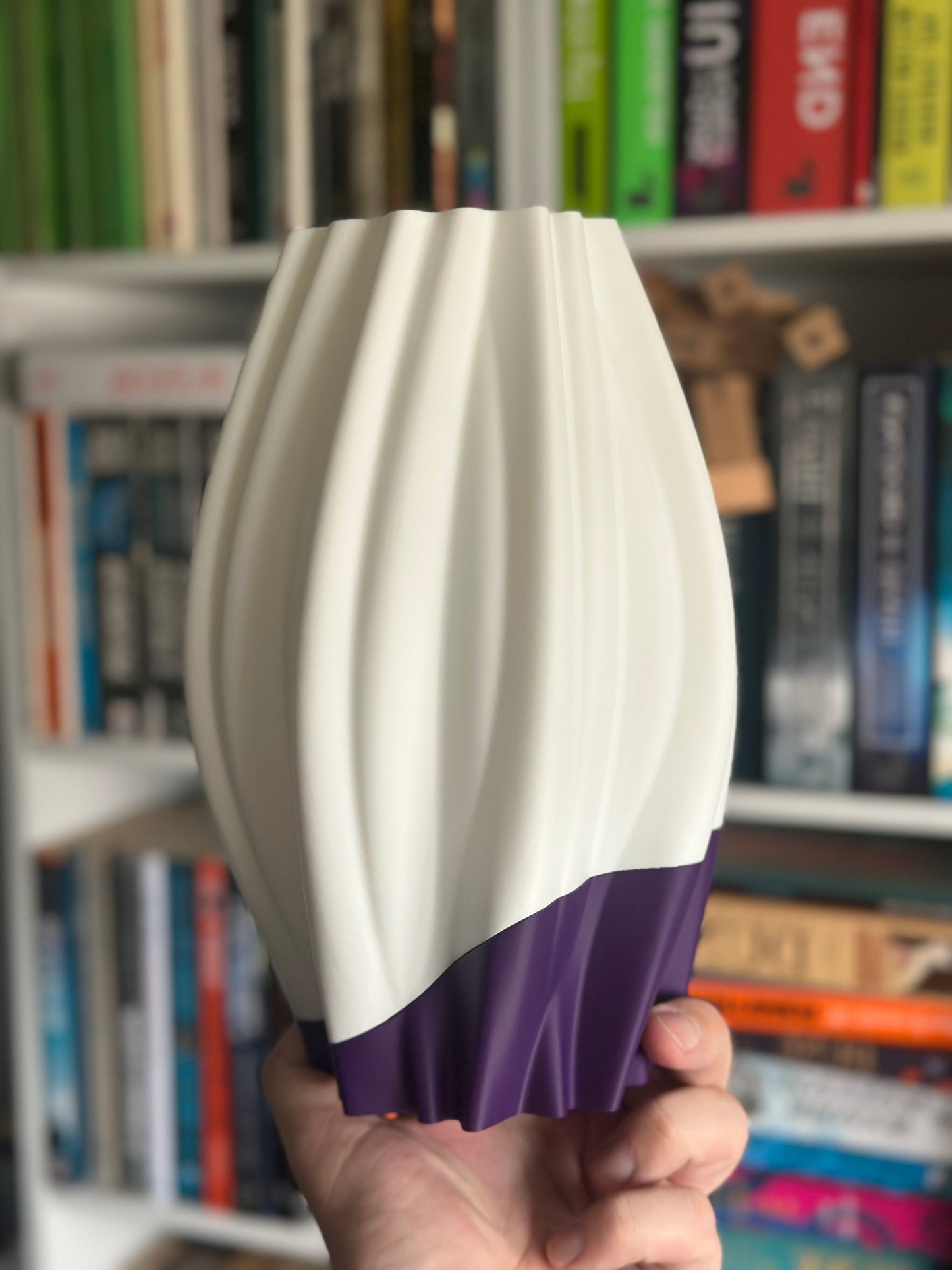 Pendant Lamp, Sculptural Flowing Shade, Removable Diffuser, Artful Ambient Lighting