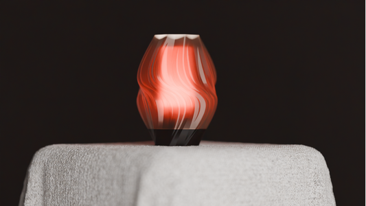 Unique Pendant Light, Flame-Form Sculptural Lighting, Modern Organic Ceiling Accent, Gentle Japandi Style Ambience