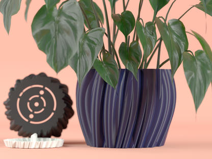 Planter Pot, Desktop Succulent Vessel, Sculptural Minimalist Statement, Geometric Decor