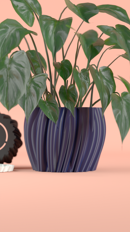 Planter Pot, Desktop Succulent Vessel, Sculptural Minimalist Statement, Geometric Decor