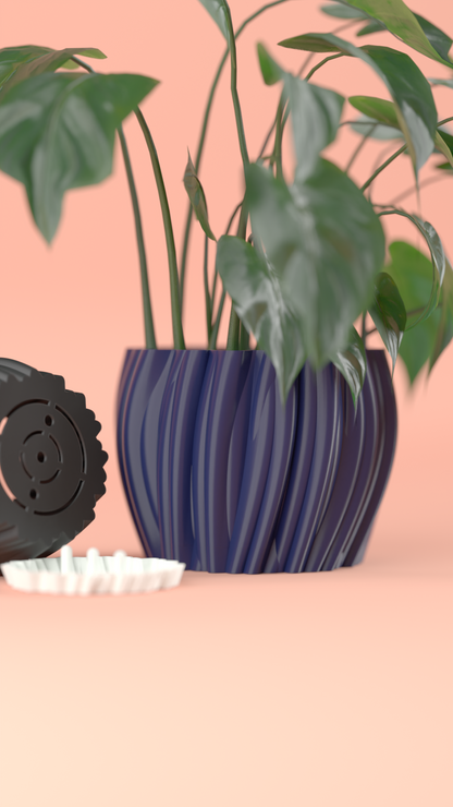 Planter Pot, Desktop Succulent Vessel, Sculptural Minimalist Statement, Geometric Decor