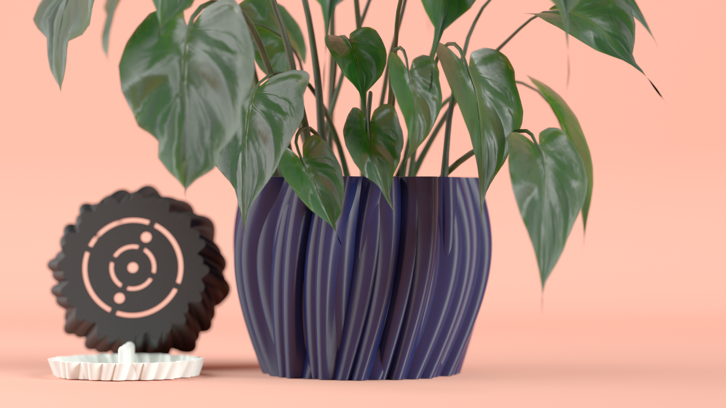 Planter Pot, Desktop Succulent Vessel, Sculptural Minimalist Statement, Geometric Decor