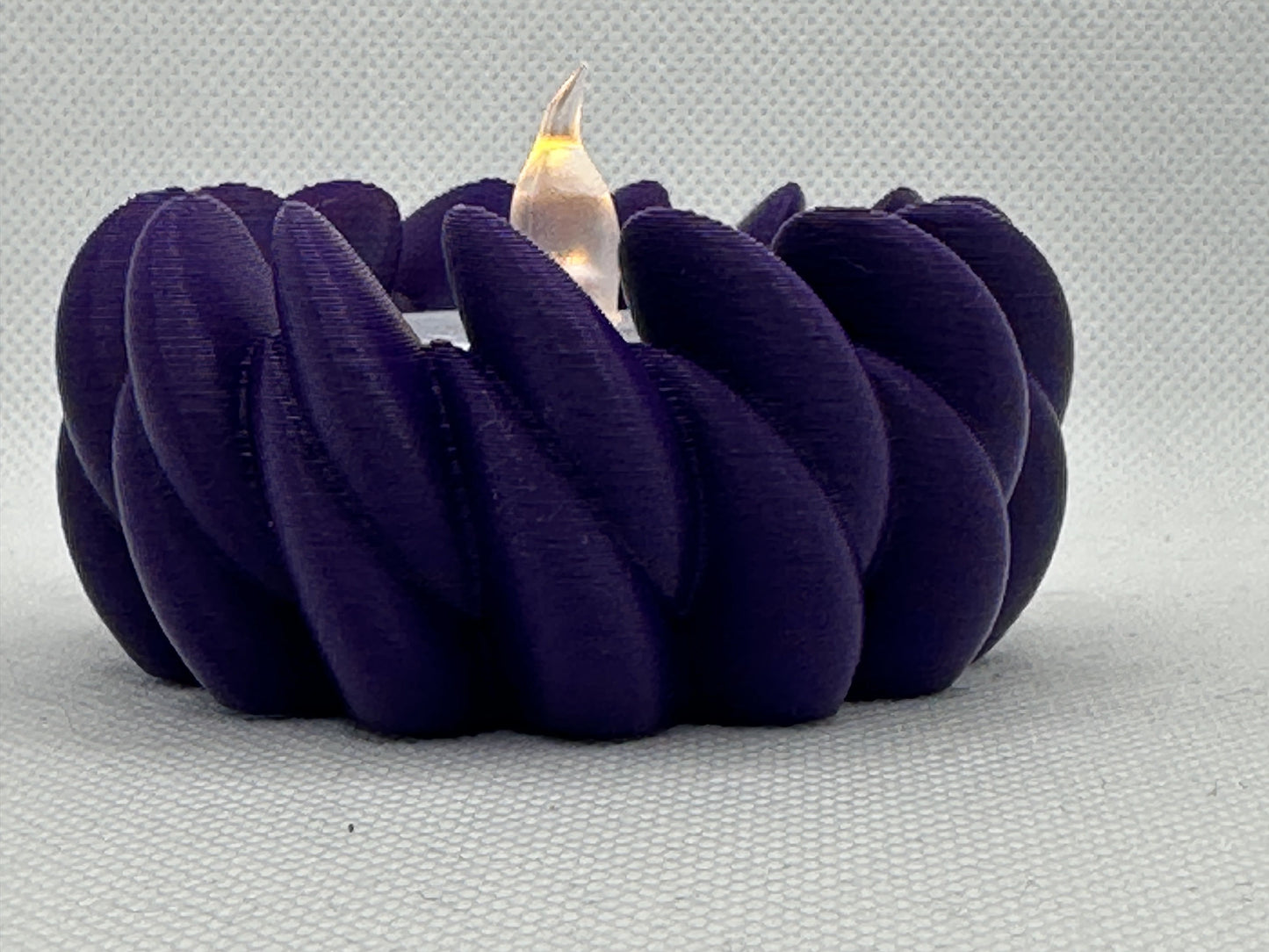 Tealight Holder, Ambient LED, Sculptural Tabletop Accent, Contemporary Nordic Petals