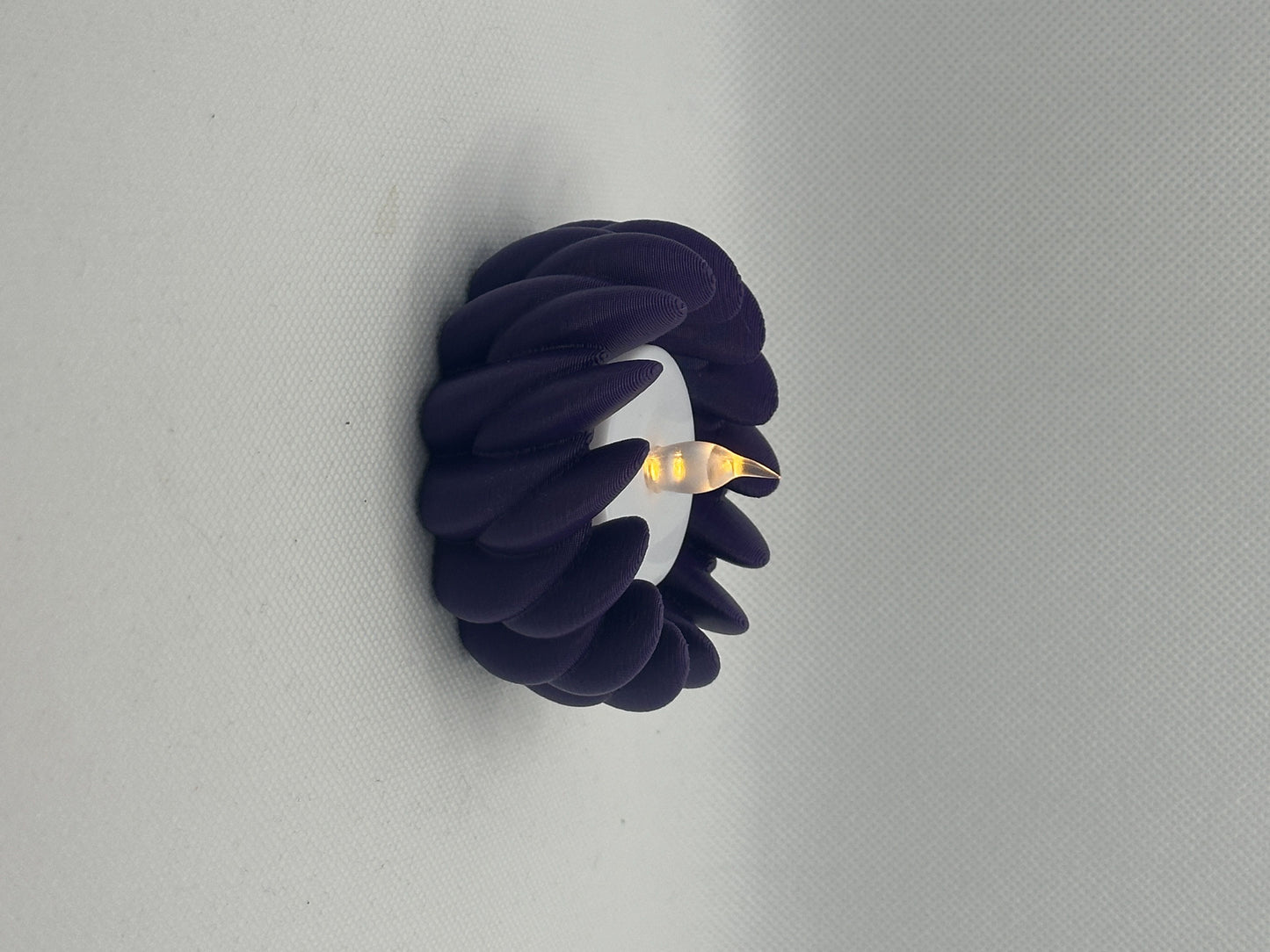 Tealight Holder, Ambient LED, Sculptural Tabletop Accent, Contemporary Nordic Petals