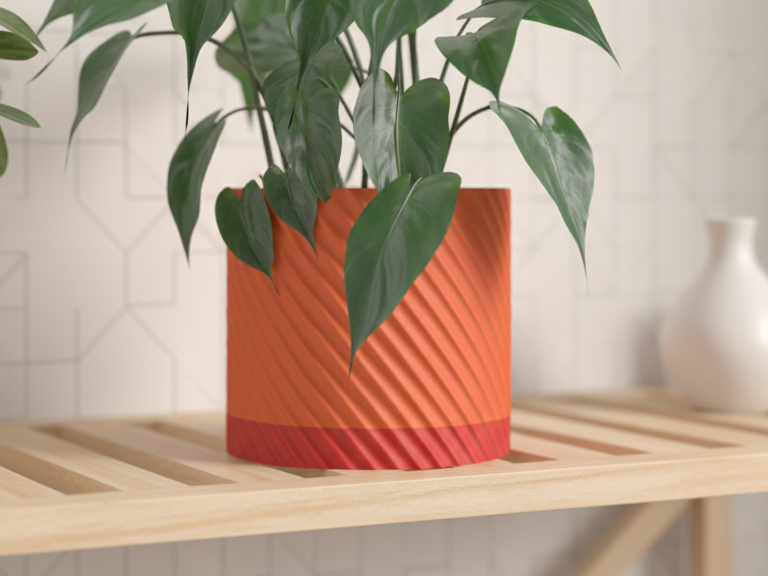 Spiral Planter, Drainage Organizer, Desktop Succulent Holder, Modern Minimalist Statement