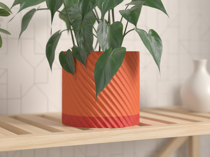 Spiral Planter, Drainage Organizer, Desktop Succulent Holder, Modern Minimalist Statement