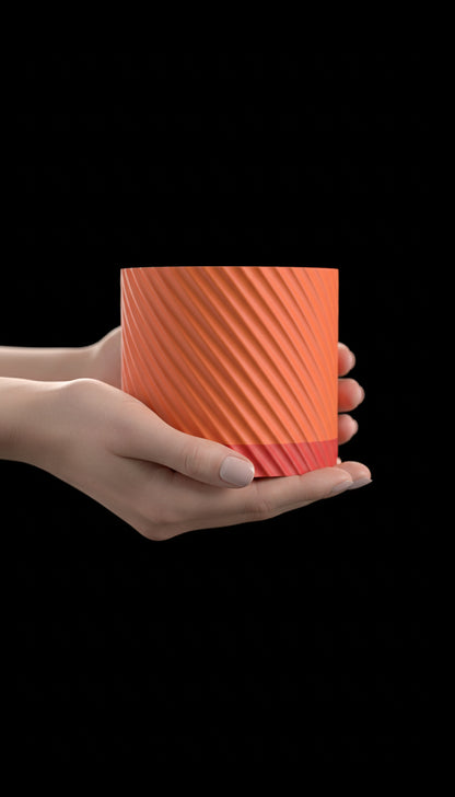 Spiral Planter, Drainage Organizer, Desktop Succulent Holder, Modern Minimalist Statement