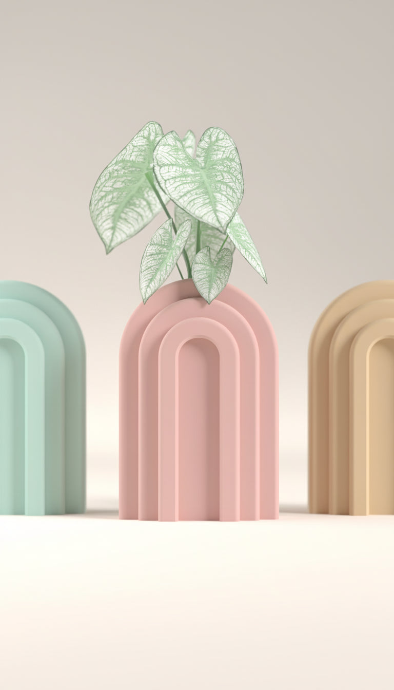 Propagation Vase, Contemporary Geometric Arch Display, Desktop Botanical Tube Planter