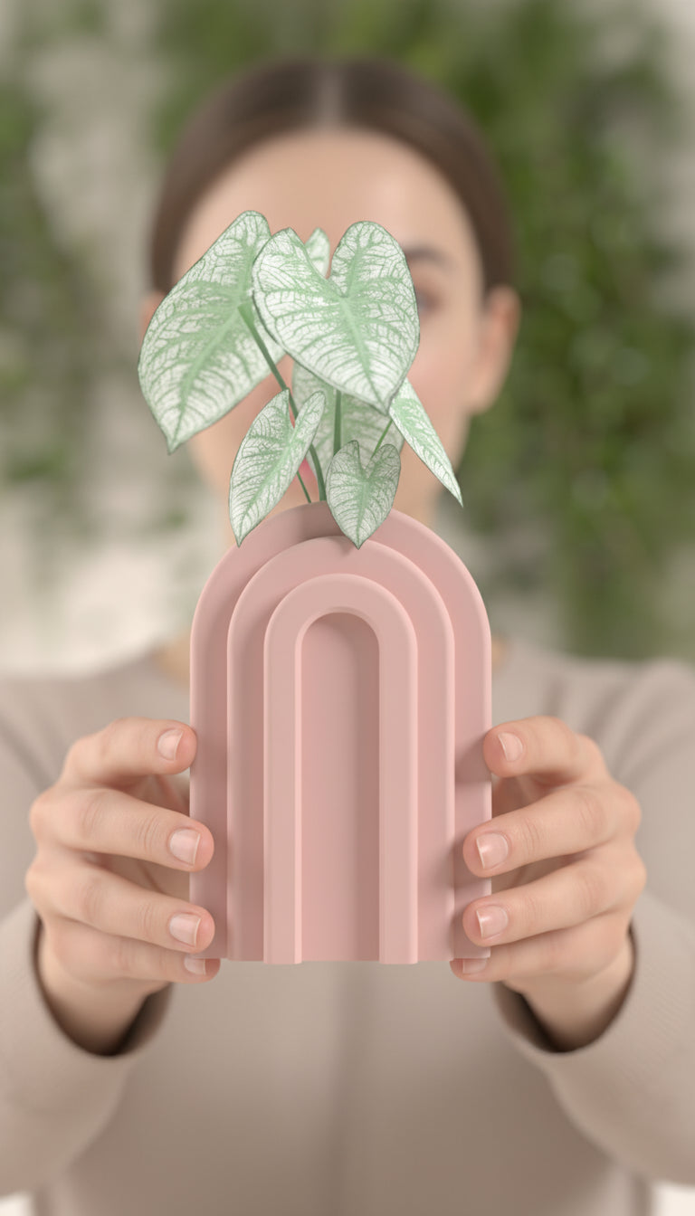 Propagation Vase, Contemporary Geometric Arch Display, Desktop Botanical Tube Planter