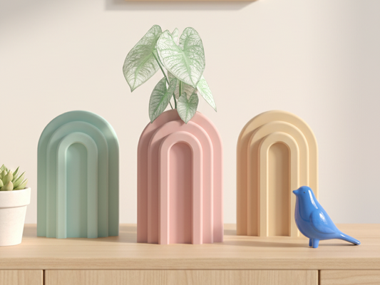 Propagation Vase, Contemporary Geometric Arch Display, Desktop Botanical Tube Planter