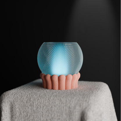 Globe Pendant Light, Modern Bloom Shade, Sculptural Bedside Ceiling Illumination