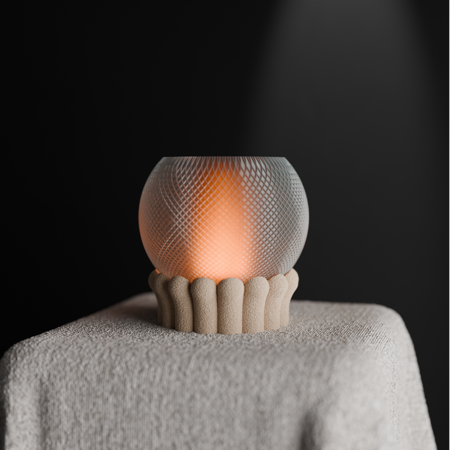 Globe Pendant Light, Modern Bloom Shade, Sculptural Bedside Ceiling Illumination