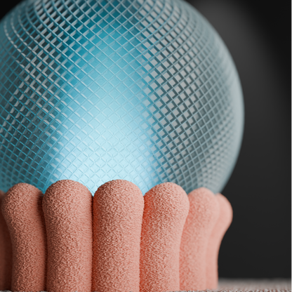 Globe Pendant Light, Modern Bloom Shade, Sculptural Bedside Ceiling Illumination