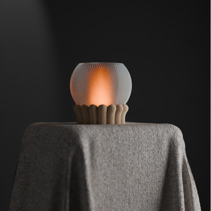 Globe Pendant Light, Modern Bloom Shade, Sculptural Bedside Ceiling Illumination