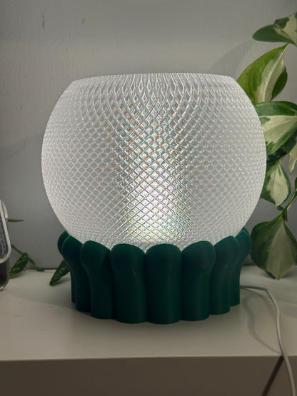 Globe Pendant Light, Modern Bloom Shade, Sculptural Bedside Ceiling Illumination