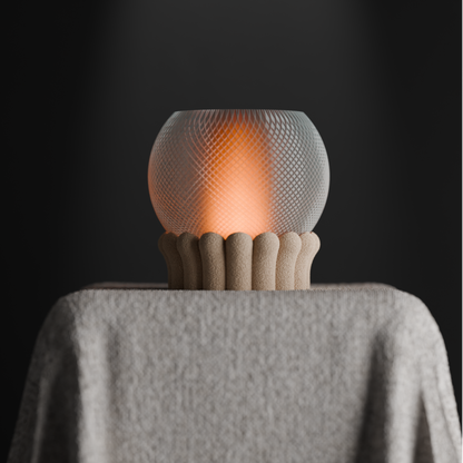 Globe Pendant Light, Modern Bloom Shade, Sculptural Bedside Ceiling Illumination