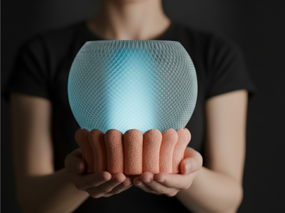 Globe Pendant Light, Modern Bloom Shade, Sculptural Bedside Ceiling Illumination