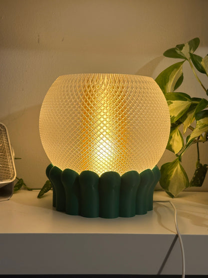 Globe Pendant Light, Modern Bloom Shade, Sculptural Bedside Ceiling Illumination