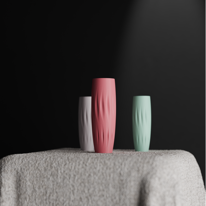 contemporary vase japandi ripple minimalist mantelpiece decor, elegant flower holder