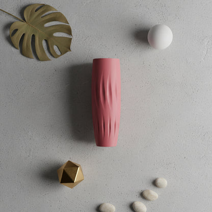 contemporary vase japandi ripple minimalist mantelpiece decor, elegant flower holder