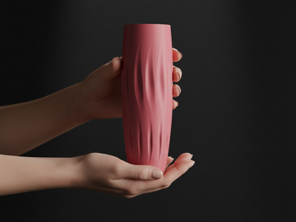 contemporary vase japandi ripple minimalist mantelpiece decor, elegant flower holder