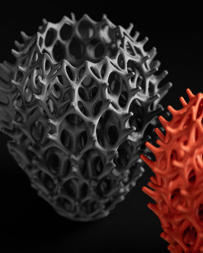 modern vase, minimalist sculptural flower holder, tabletop mantelpiece shelf decorative