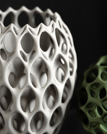 Modern Vase, Abstract Geometric Vessel, Tabletop Flower Holder, Contemporary Accent