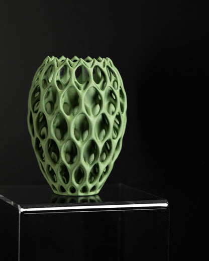 Modern Vase, Abstract Geometric Vessel, Tabletop Flower Holder, Contemporary Accent