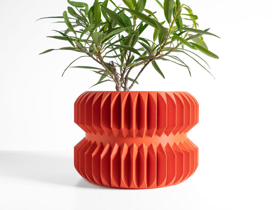 Planter Pot, Contemporary Artistic Deco Succulent Vessel, Indoor Workspace Organizer