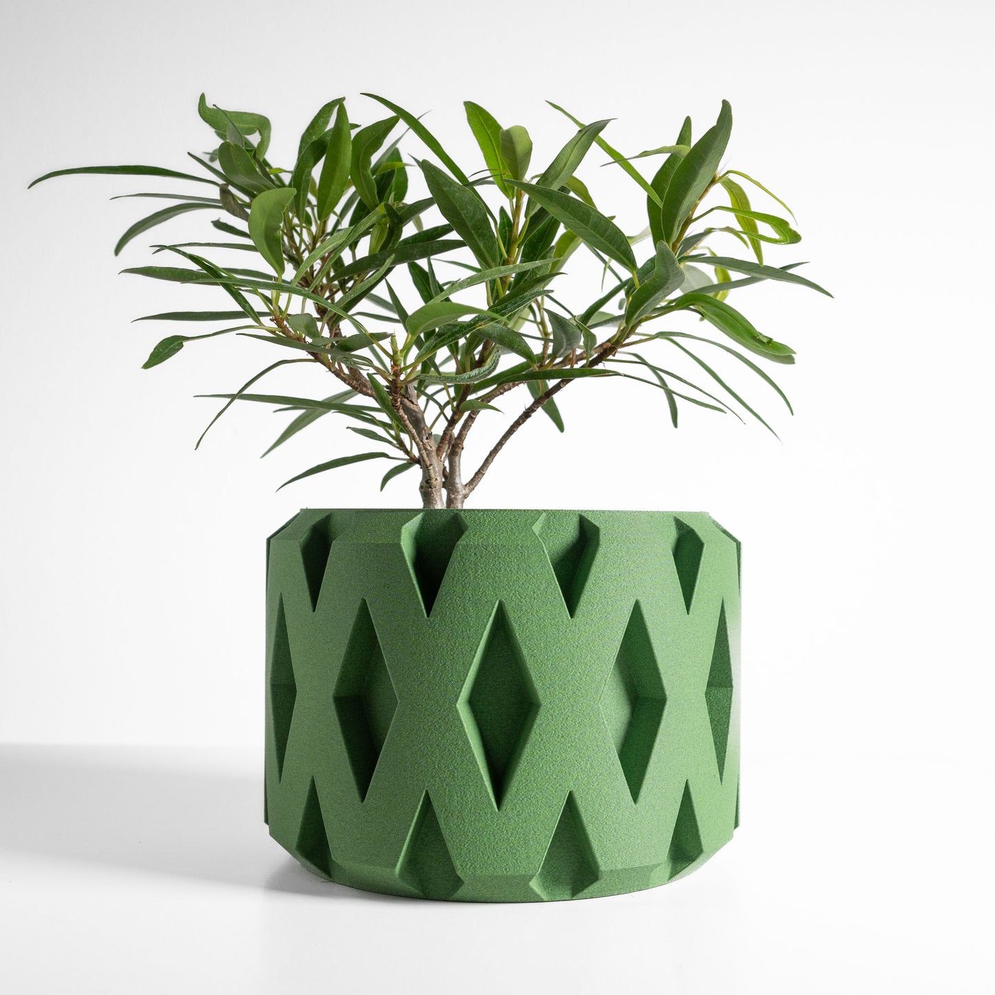 Planter Pot, Japandi Sculptural Minimalist Vessel, Nordic Indoor Organizer Midnight