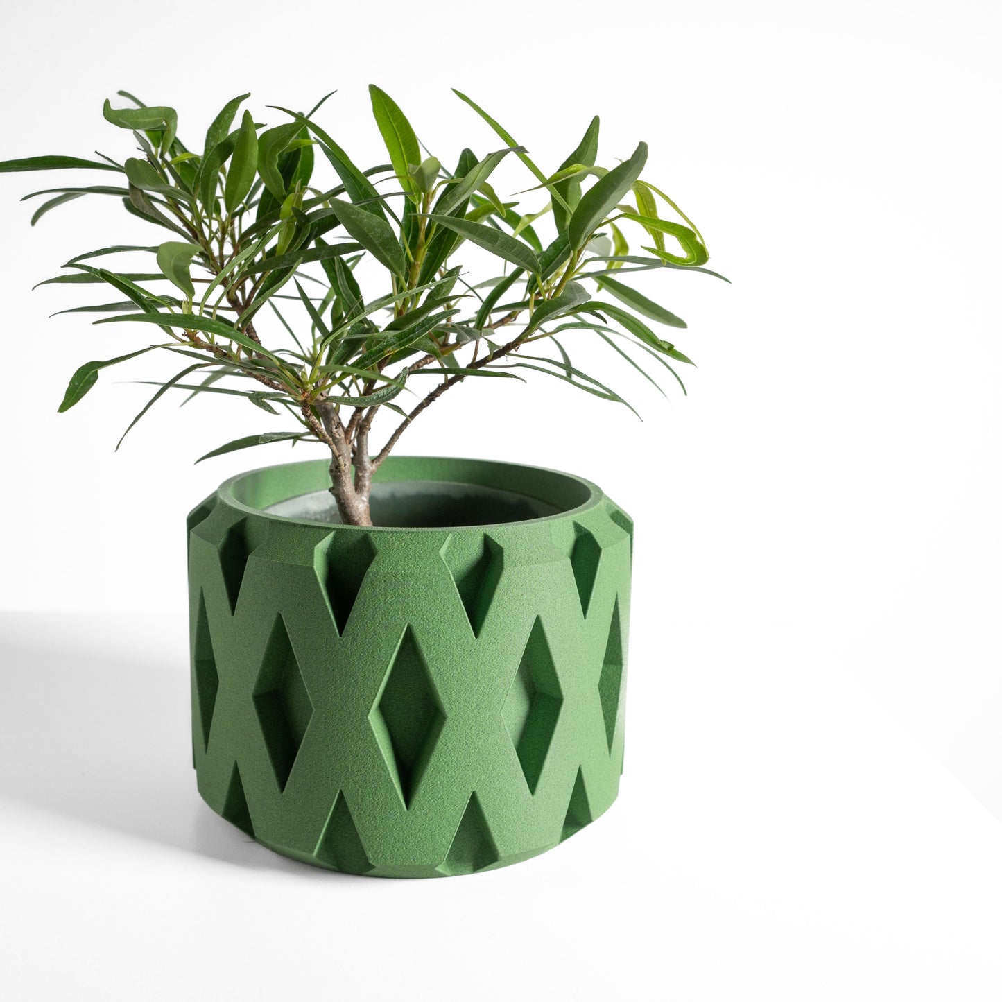 Planter Pot, Japandi Sculptural Minimalist Vessel, Nordic Indoor Organizer Midnight