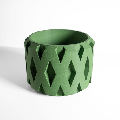 Planter Pot, Japandi Sculptural Minimalist Vessel, Nordic Indoor Organizer Midnight