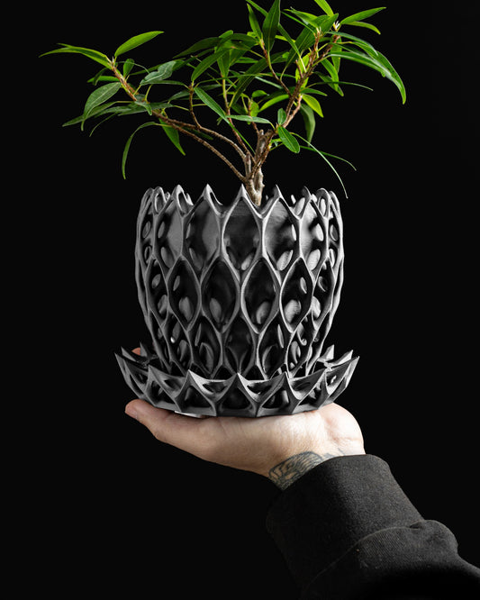 Succulent Planter, Geometric Pot, Minimalist Desk Organizer, Modern Tabletop Accent