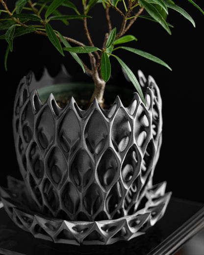 Succulent Planter, Geometric Pot, Minimalist Desk Organizer, Modern Tabletop Accent