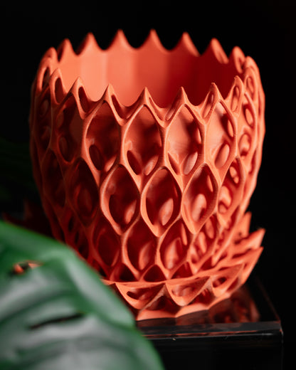 Succulent Planter, Geometric Pot, Minimalist Desk Organizer, Modern Tabletop Accent