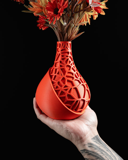 Contemporary Vase, Sculptural Flower Holder, Minimalist Tabletop Accent Modern Living