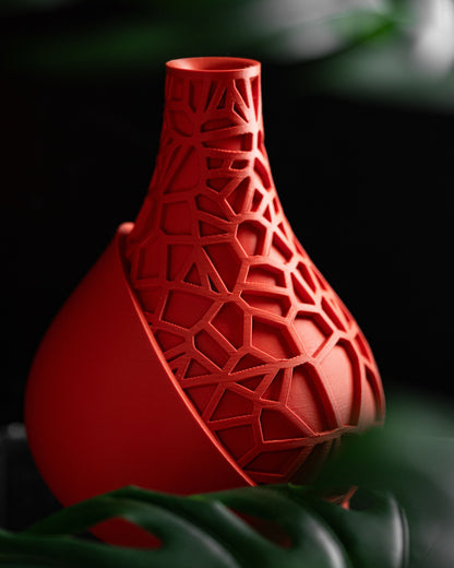 Contemporary Vase, Sculptural Flower Holder, Minimalist Tabletop Accent Modern Living