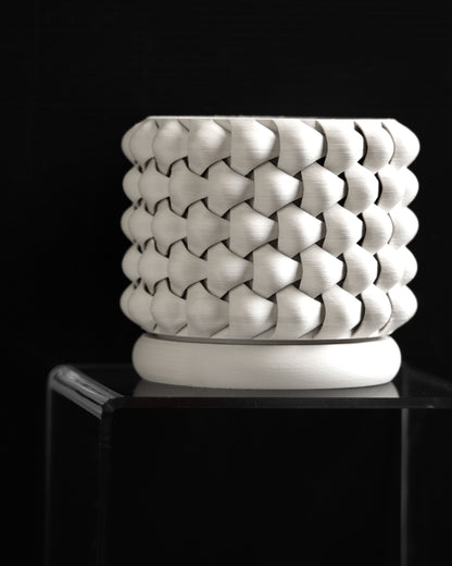 succulent planter, contemporary geometric container, minimalist indoor decor, desk organizer