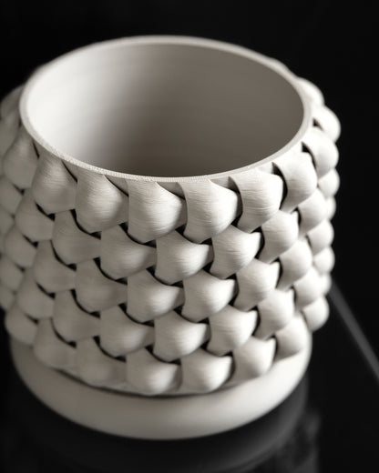 succulent planter, contemporary geometric container, minimalist indoor decor, desk organizer