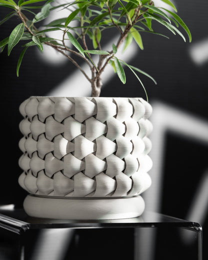 succulent planter, contemporary geometric container, minimalist indoor decor, desk organizer