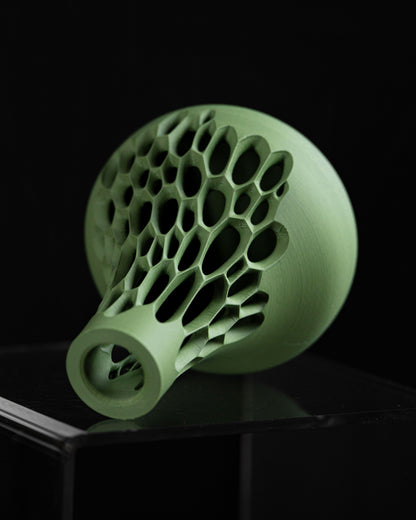 Flower Vase, Art Deco Tabletop StatementPiece, DriedStem Holder, Contemporary Accent