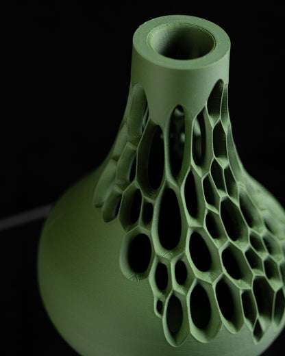 Flower Vase, Art Deco Tabletop StatementPiece, DriedStem Holder, Contemporary Accent