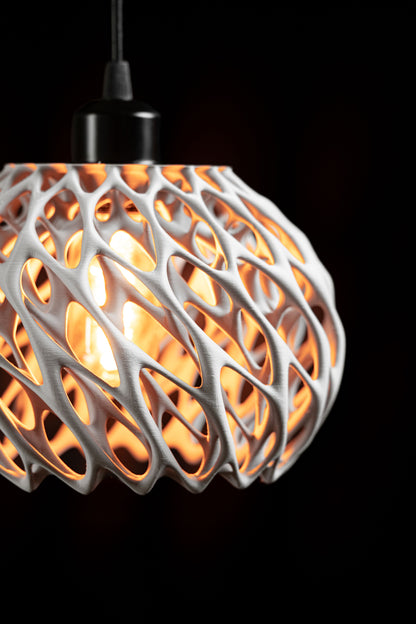 Pendant Light, Twisted Shade, Island Lighting, Japandi Modern Sculptural Minimalist