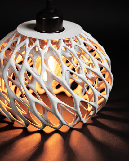 Pendant Light, Twisted Shade, Island Lighting, Japandi Modern Sculptural Minimalist