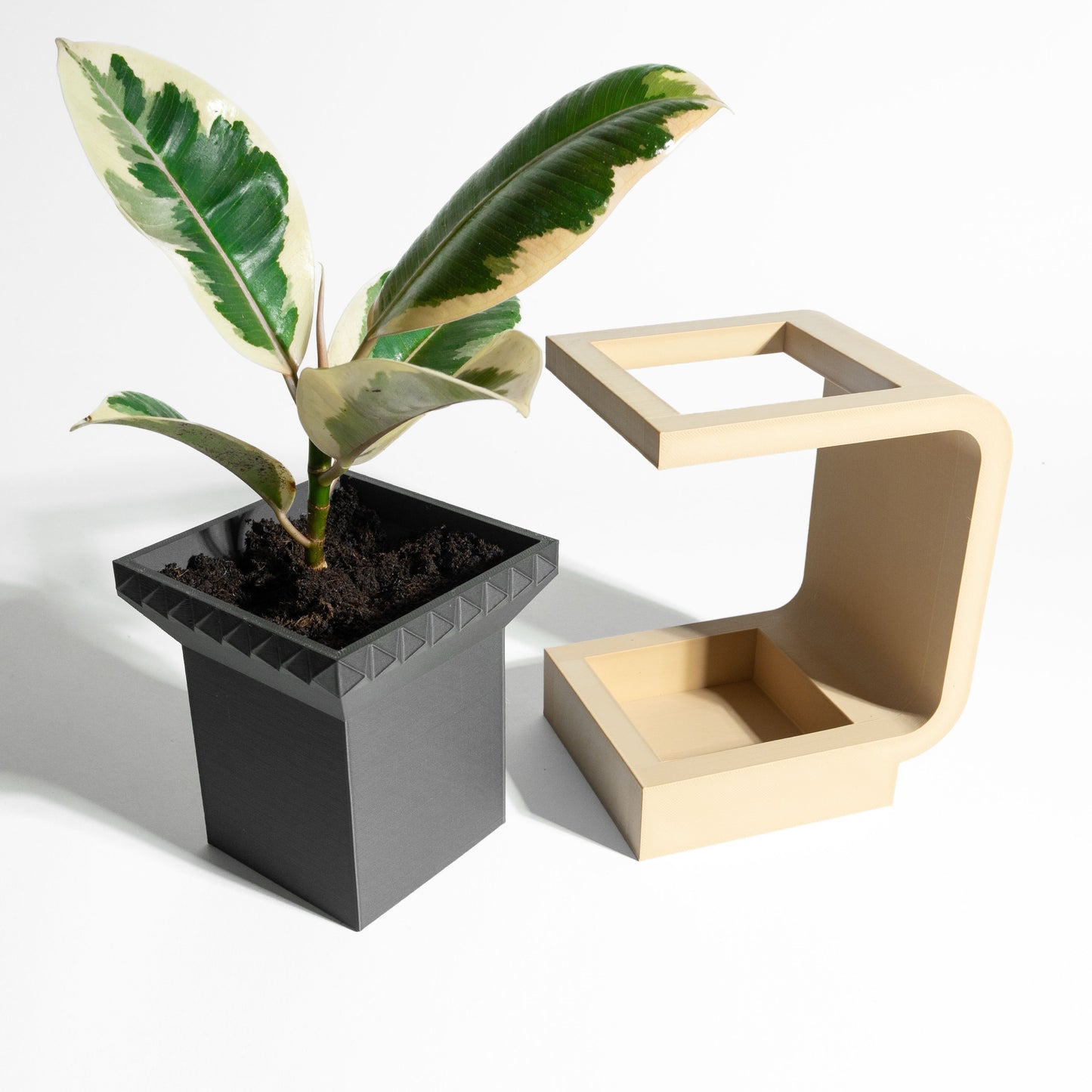 Planter Pot, Succulent Holder, Minimalist Desk Organizer, Scandinavian Contemporary Elegance
