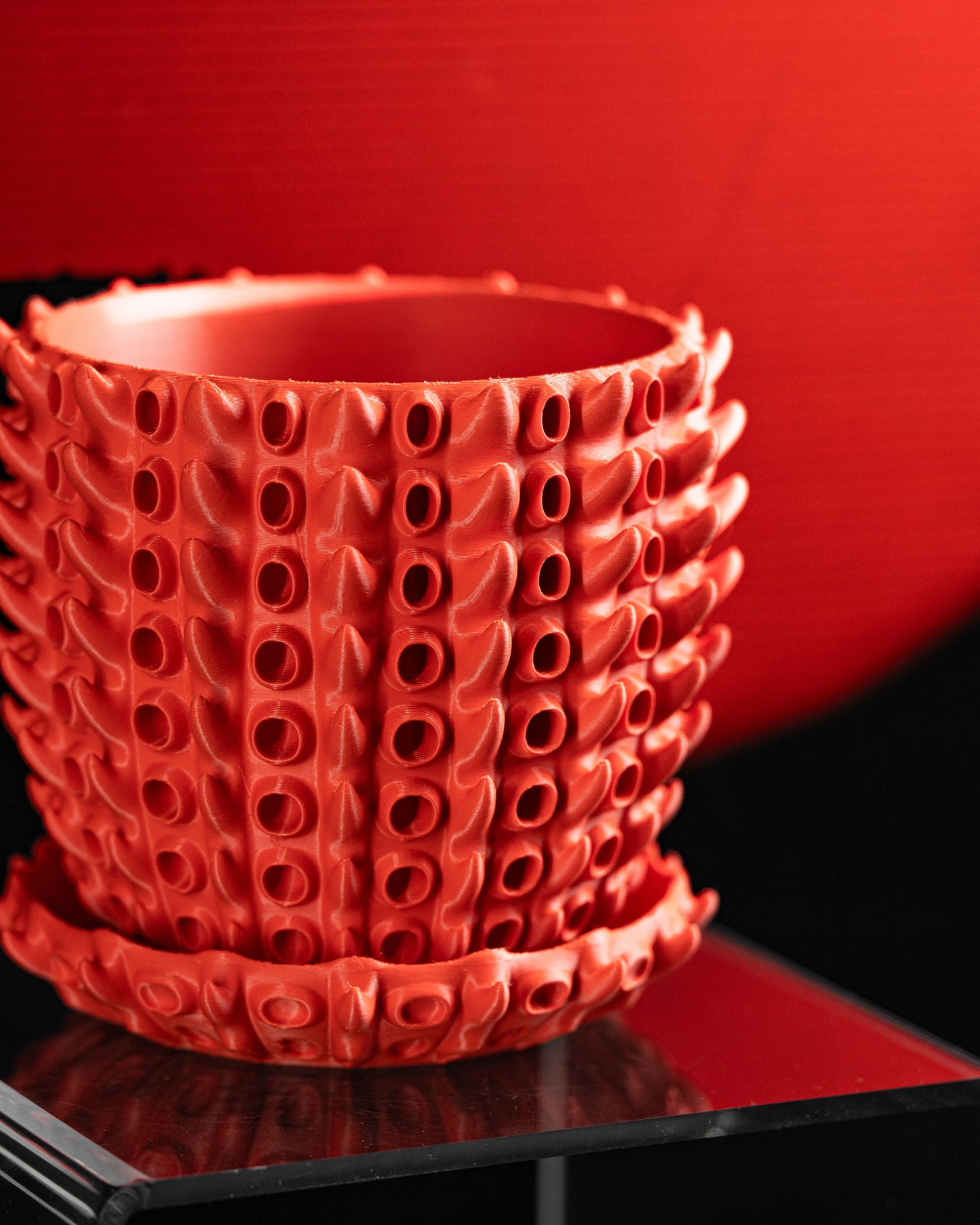 Planter Pot, Barnacle Inspired Succulent Vessel, Desktop Herb Holder, Contemporary