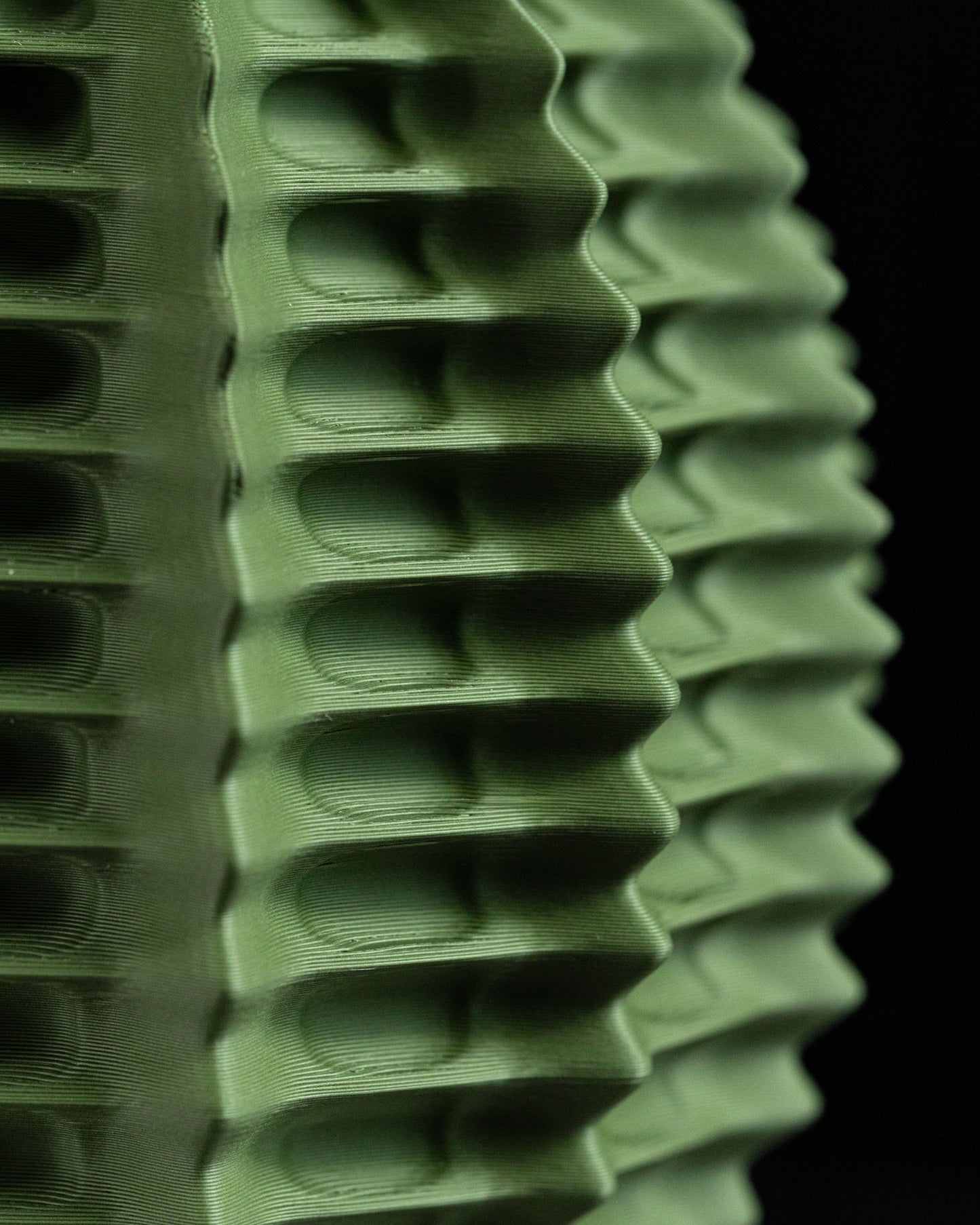 Ribbed Vase, Sculptural Tabletop Vessel, Matte Minimalist Nordic Bathroom Organizer