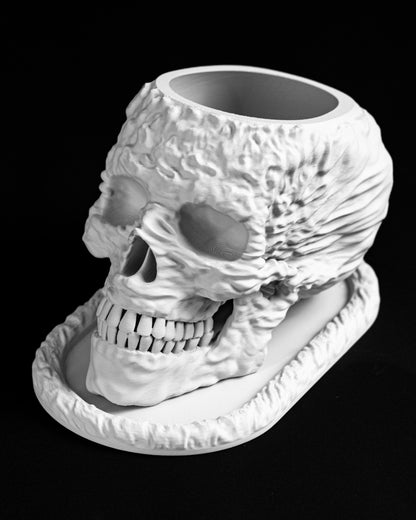 Skull Planter, Gothic Succulent Organizer, Skeleton Halloween Pot, DecorativeSkull StatementPlanter