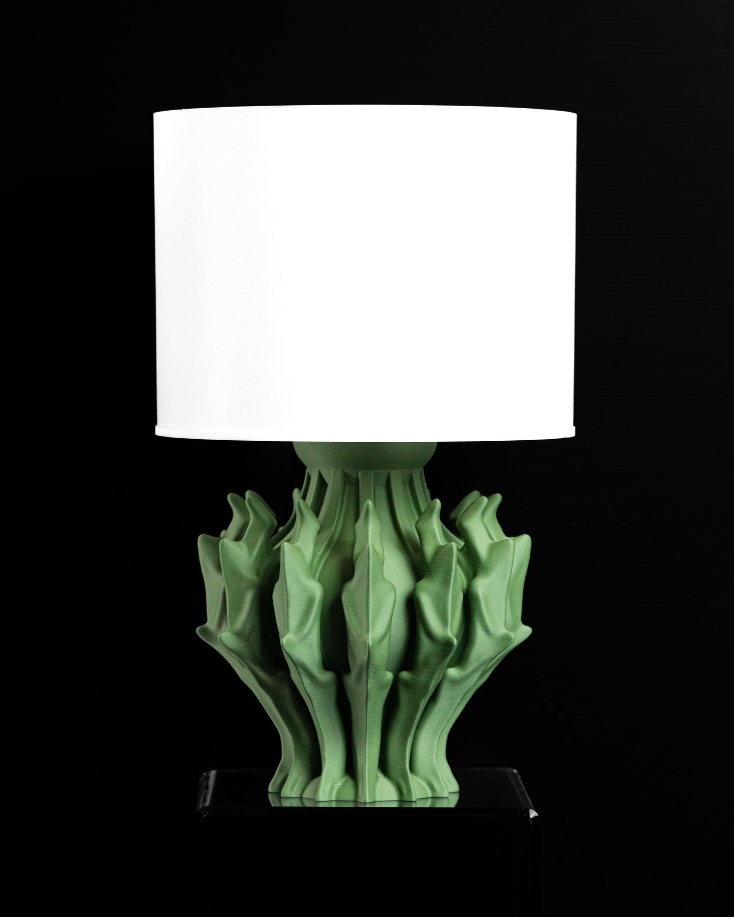 bedside lamp, ambient nightstand light sculptural reading glow contemporary elegant