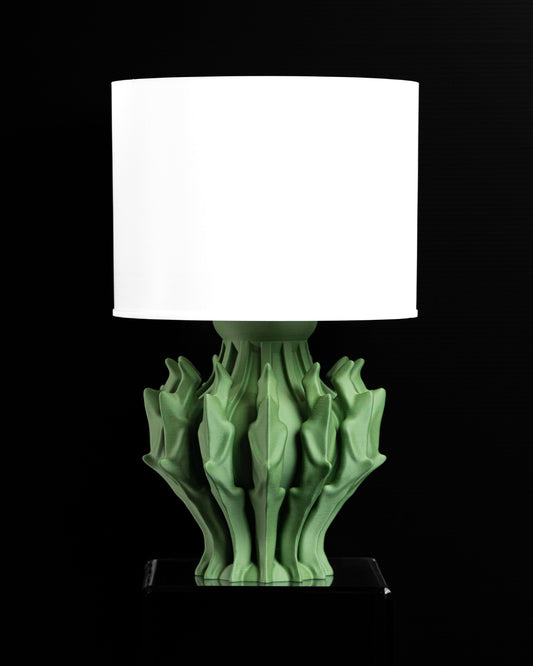 bedside lamp, ambient nightstand light sculptural reading glow contemporary elegant